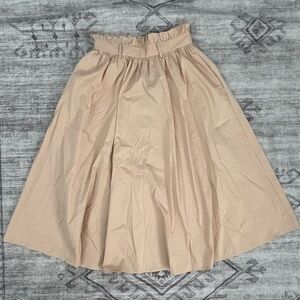 Gentle Herd Tan A Line Long Skirt Size Medium Pockets NEW